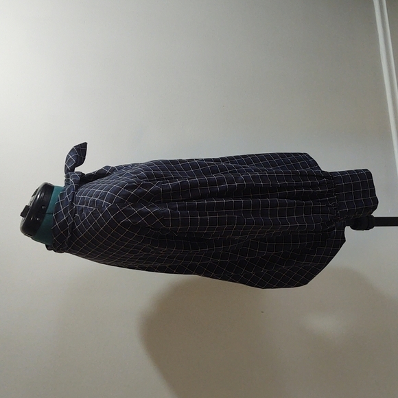 Zara Woman Navy Window Pane Print Blouse Sz S - Picture 5 of 12